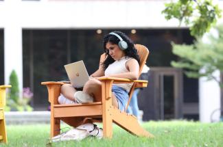 student on laptop 