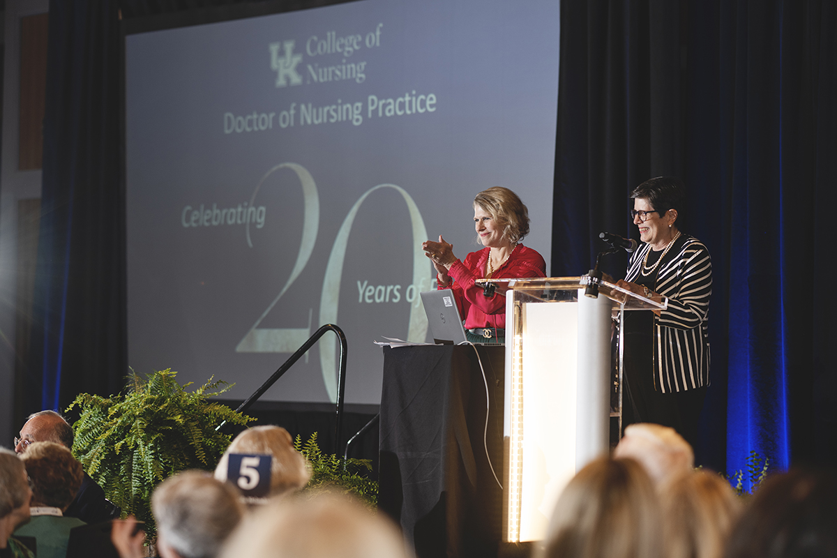 Photo of Dean Mainous and Mayor Linda Gorton at DNP 20 Celebration