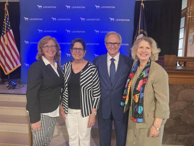 Nursing faculty posing together at Smoke Free Lex event. 