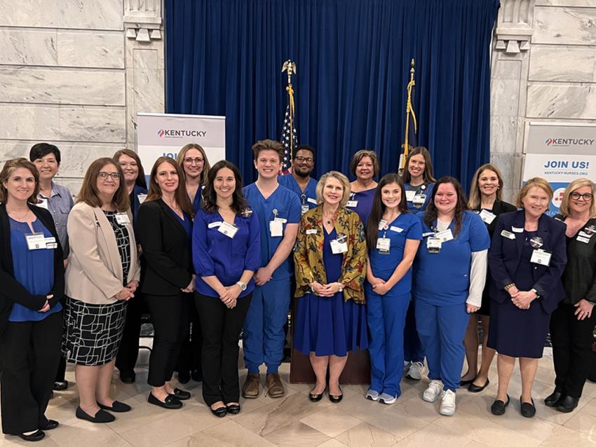 CON students and faculty at the "Nurses Day at the Capital"