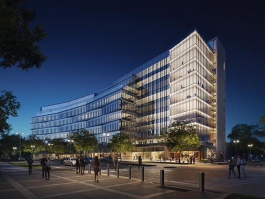 Rendering of the Michael D. Rankin M.D. Health Education Building.