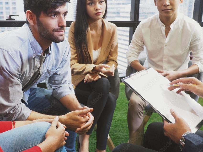 Group discussing.