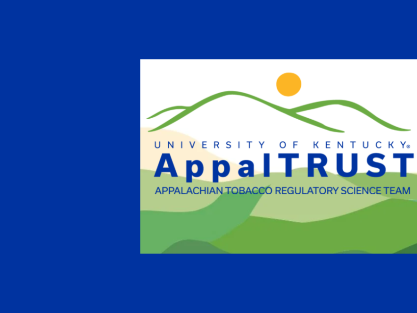 Logo that says: University of Kentucky AppalTRUST, Appalachian Tobacco Regulatory Science Team
